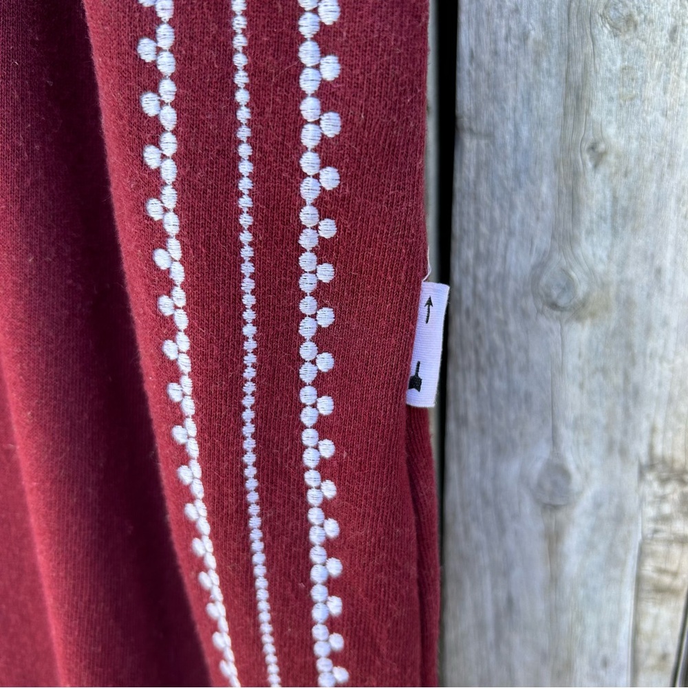 The Upside Phoenix Byron Track Pant Cotton Maroon Burgundy S - Picture 7 of 16
